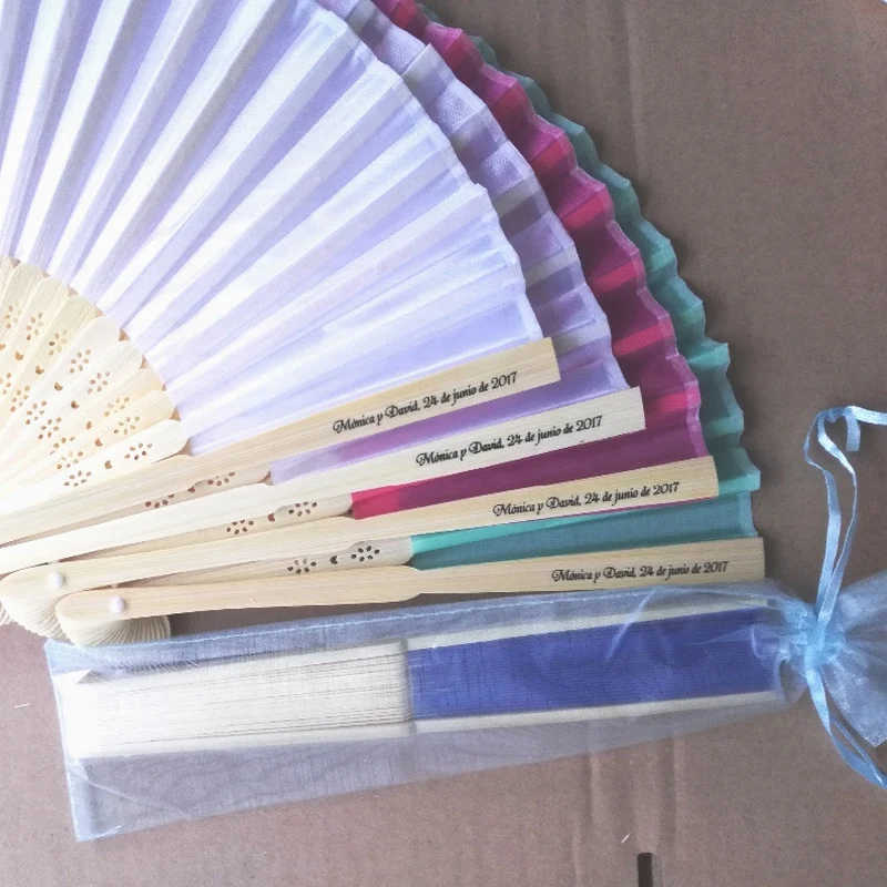DHL-100-stks-partij-gepersonaliseerde-zijde-ventilator-zijde-bruiloft-fan-met-organza-zak-verpakking (4)