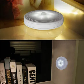

Infrared PIR Motion Sensor 6 Led Night Light Wireless Detector Light Wall Lamp Light Auto On/Off Closet Battery Powered