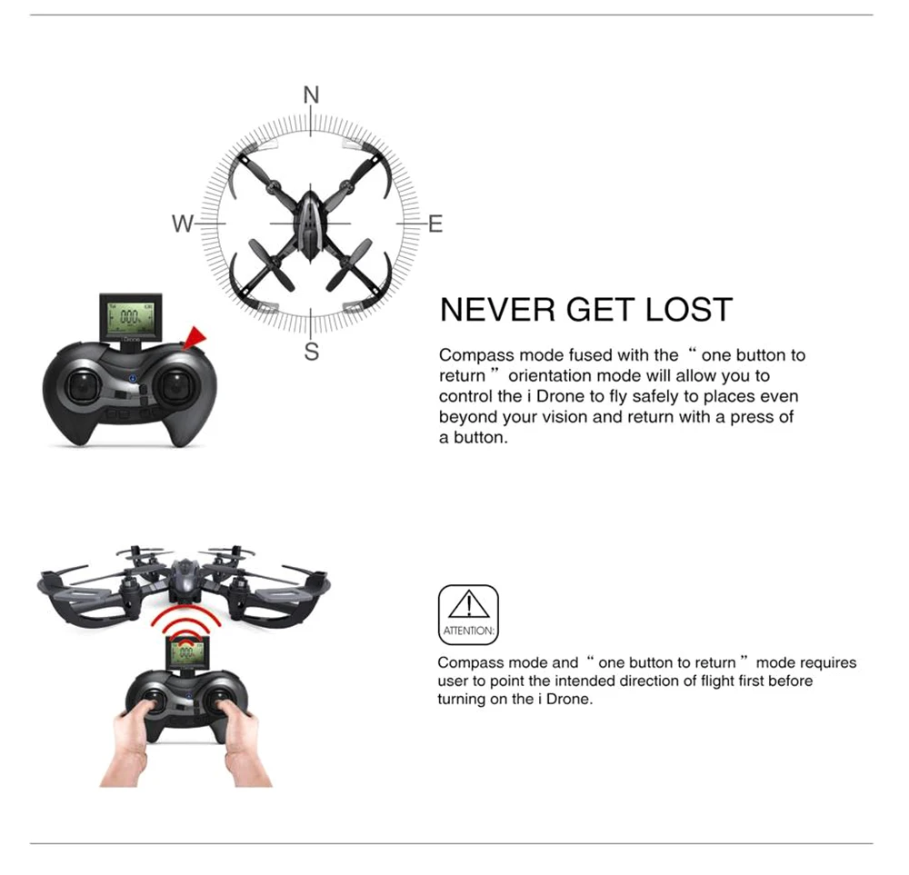 Я Дрон i4s 2MP Камера 2,4 ГГц 4 канала 6 оси гироскопа RC Quadcopter 3D опрокидывания версия RTF