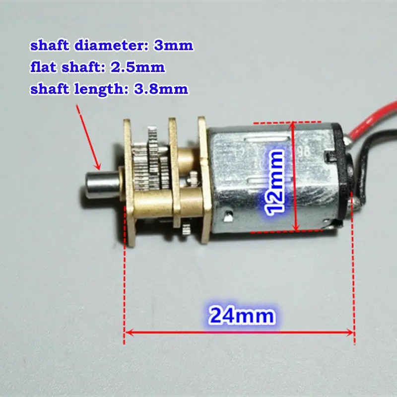 Микро двигатель N20 DC 3V 5V 28RPM 45RPM маленький мини 12 мм редуктор полная металлическая