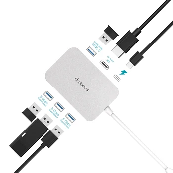

dodocool 6-in-1 Aluminum Alloy Multifunction USB-C Hub Type-C Power Delivery 4K Video HD Output USB 3.0 Port for MacBook Air Pro