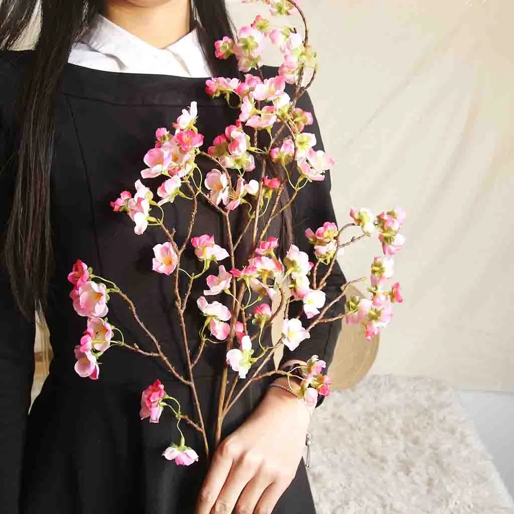 Artificial Cherry Peach Blossom Fake Silk Flower Home Wedding Party Floral Decor Garden High Quality Flowers DIY | Дом и сад
