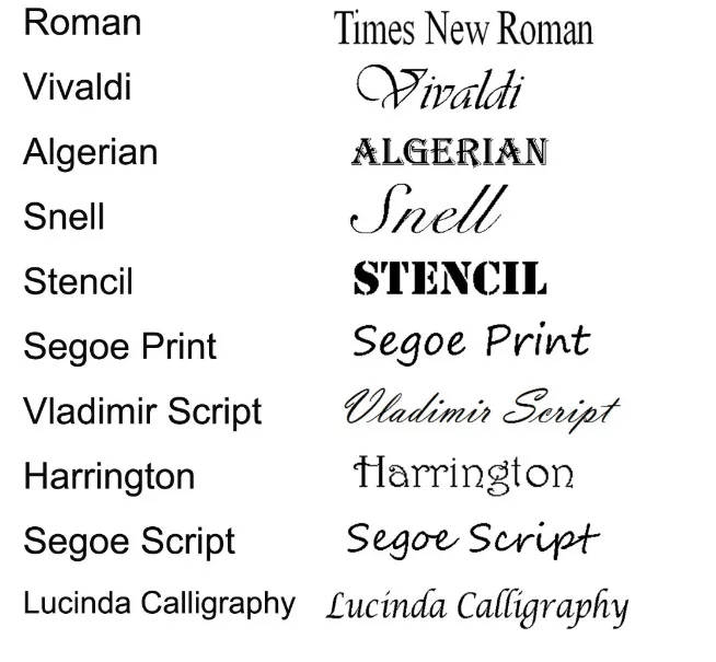 font
