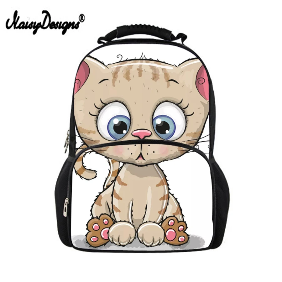 Noisydesigns забавная женщина кошка мультфильм шаблон школьный рюкзак для подростков обувь девочек мальчиков школьный рюкзак девушка мягк