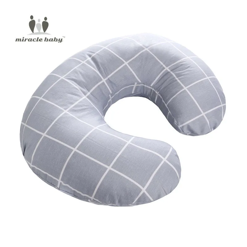 Новые детские подушки для мам, для беременных, для грудного вскармливания, подушка для младенцев, u-образная, для новорожденных, хлопок, для кормления, подушка для талии - Цвет: Gray Bottom Grid