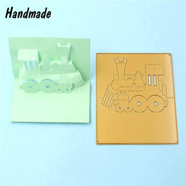 metal cutting dies stereo train locomotive railway stencils diy