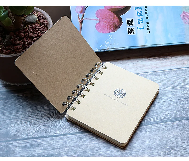 A7 Cute little animal notebook Hard surface iron ring hand holding portable notepad Student notebook