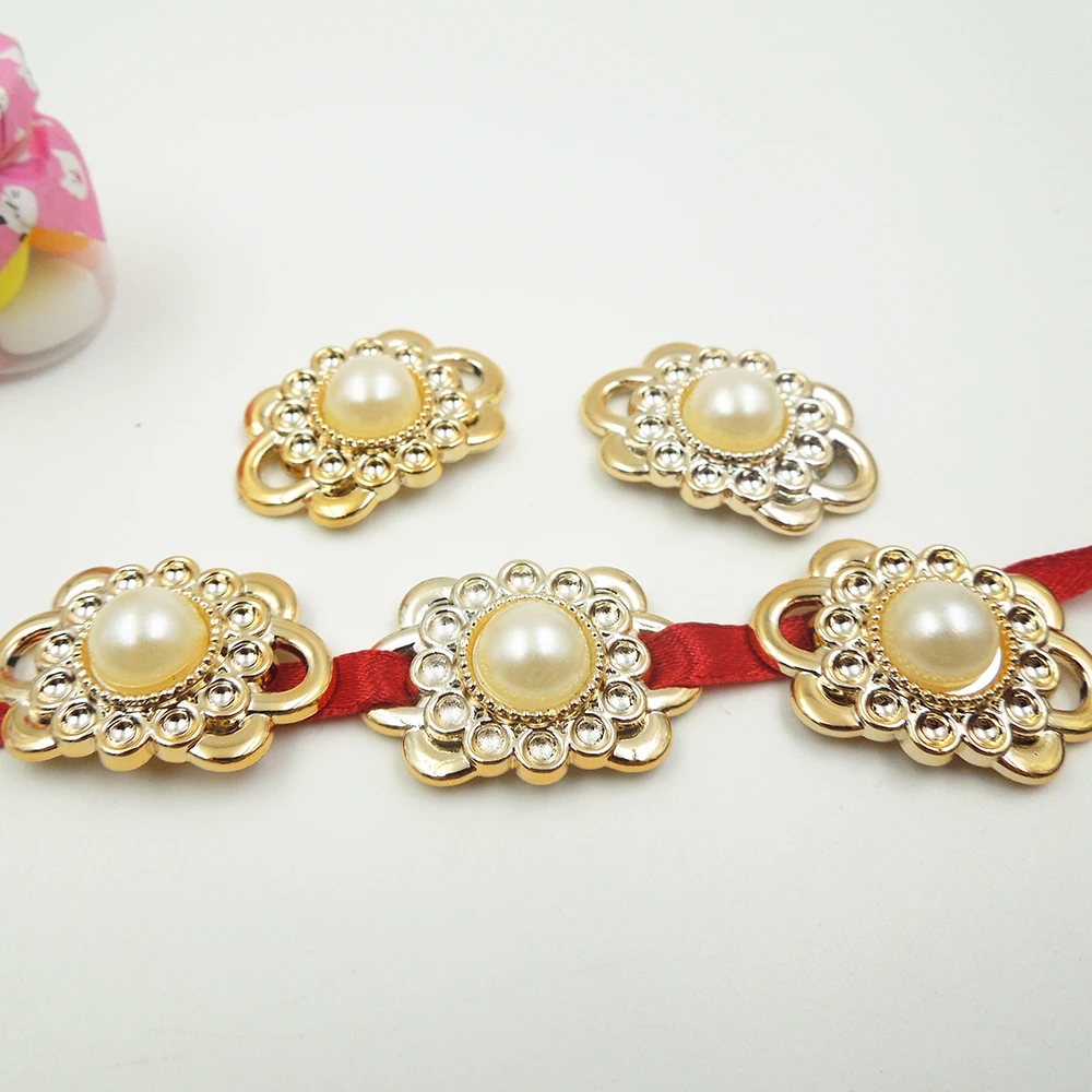 

32/22mm,20pcs uv plated Flower rose gold no fade ribbon buckles acessories Invitation Ribbon Slider Headband Hair Clip DIY