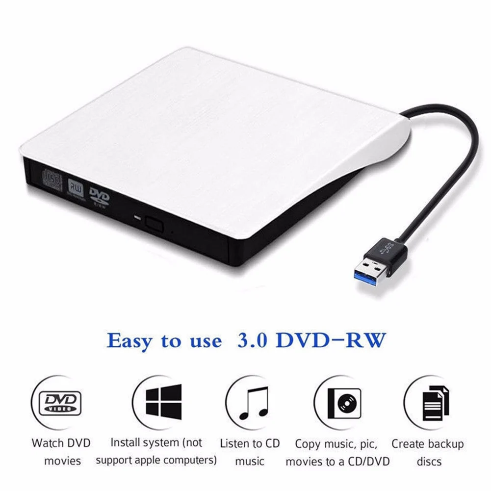 Ридер rom DVD привод CD-RW внешний портативный извлекать рекордер USB 3,0 горелки плеер Оптический для портативных ПК