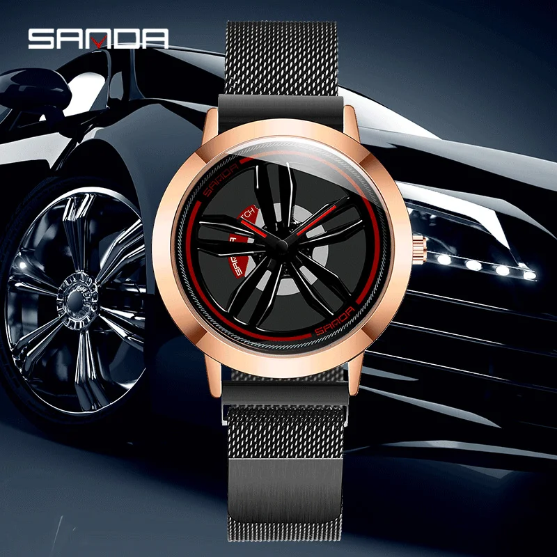 

Mens Watches Top Brand Luxury Fashion Creative Watch Men 2019 Quartz Wrist Watch Magnet Mesh Waterproof Clock Relogio Masculino