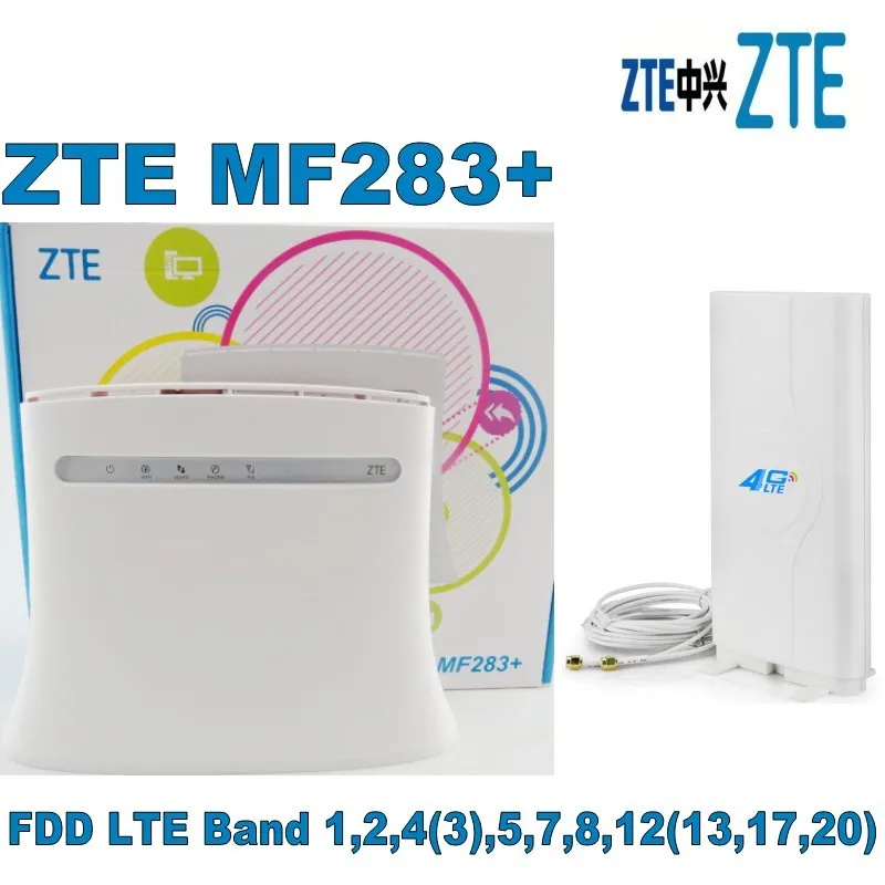 Zte маршрутизатор MF283+ 800/1800/2600 МГц 4G 2G 3g LTE 150 Мбит/с