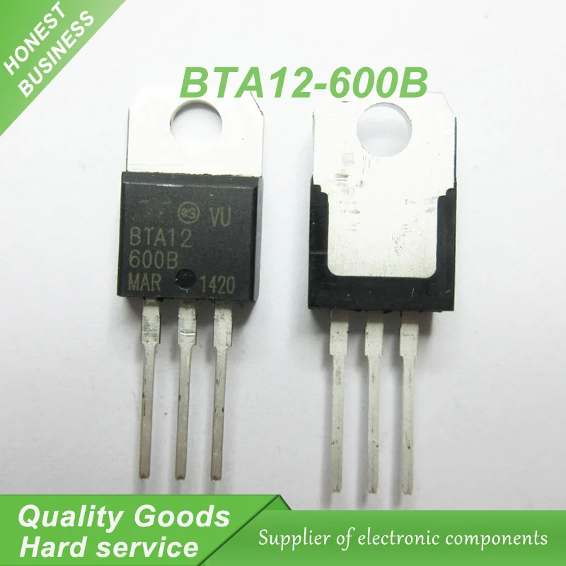 

10pcs BTA12-600B BTA12 BTA12-600 Triacs 12 Amp 600 Volt TO-220 new original