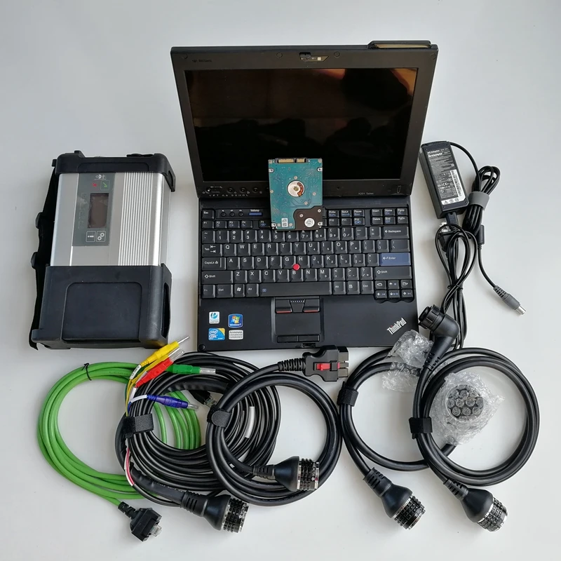 MB Star C5 V12. программное обеспечение X DTS Monaco в 320 Гб HDD и б/у ноутбук X201T I7 для считывания кода и сканирования инструментов автоматической диагностики