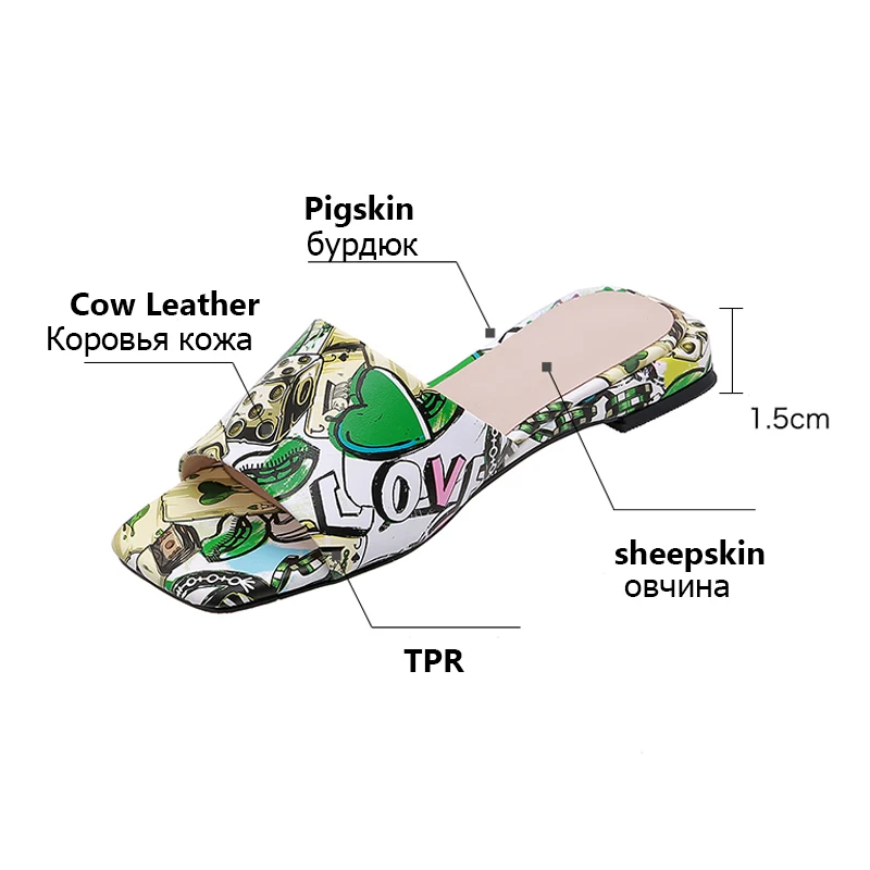 XiuNingYan/ г.; Летняя обувь; модные женские шлепанцы с квадратным носком; слипоны из натуральной кожи; Повседневная пляжная обувь для отдыха; женские шлепанцы