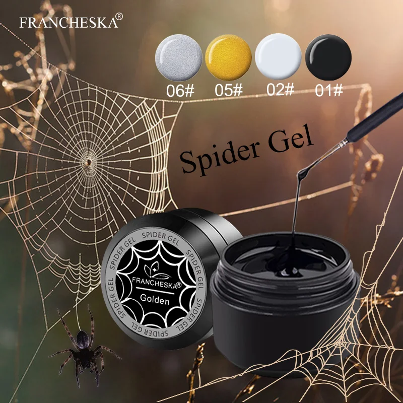 Francheska 8 مللي العنكبوت هلام مسمار مجموعة طلاء تلميع سلك خط الحرير نقطة الإبداعية سحب الرسم UV LED Gellak ورنيش مانيكير مسمار الفن Francheska 8 مللي العنكبوت هلام مسمار مجموعة طلاء تلميع سلك خط الحرير نقطة الإبداعية سحب الرسم UV LED Gellak ورنيش مانيكير مسمار الفن