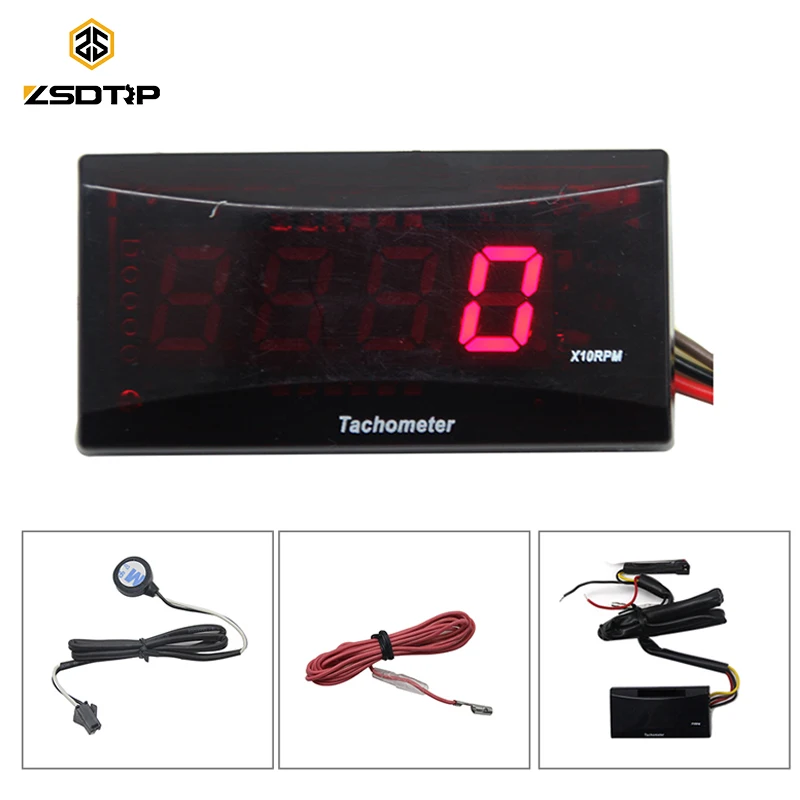 Zsdtrp Motor Universal Waterproof Tachometers Rpm Tach Hour Meter Gauge For Racing Motorcycle