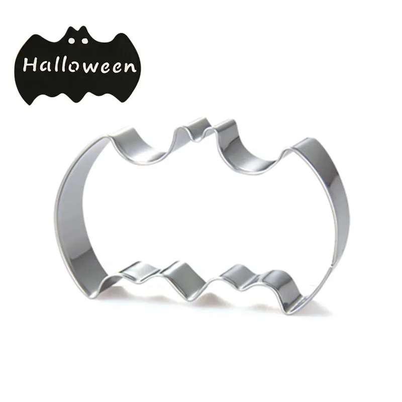 DZ110 Halloween Batman Bat Cookie Tool Cutter Biscuit Press Icing Set Stamp Mold Stainless Steel Pastry Tools Kitchen Accessories (1)