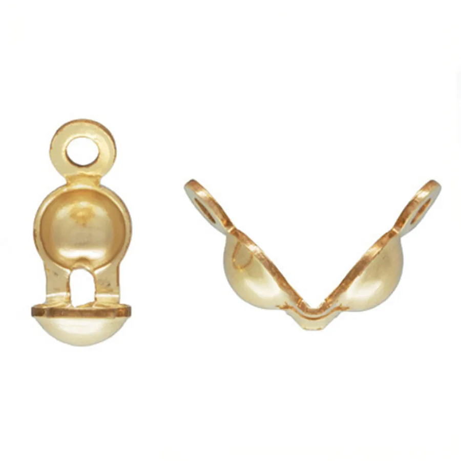 

200PCs Per Bag Stainless Steel Calottes End Crimps Beads Ball Chain Connector Clasp Fixed Mixed Jewelry Findings