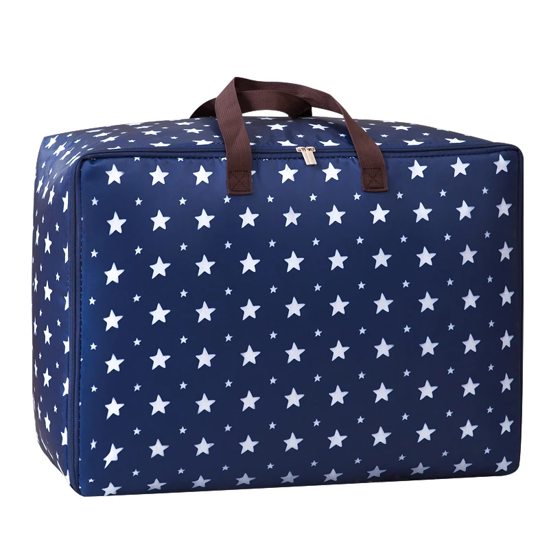 

Simple Cute Print Storage Bag For Whole Family Waterproof Oxford Clothing Organizer For Wardrobe Multi Colors Tidy Container