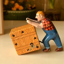 Ретро заводные оловянные игрушки классический заводной оловянные рабочие Sokoban редкие коллекции