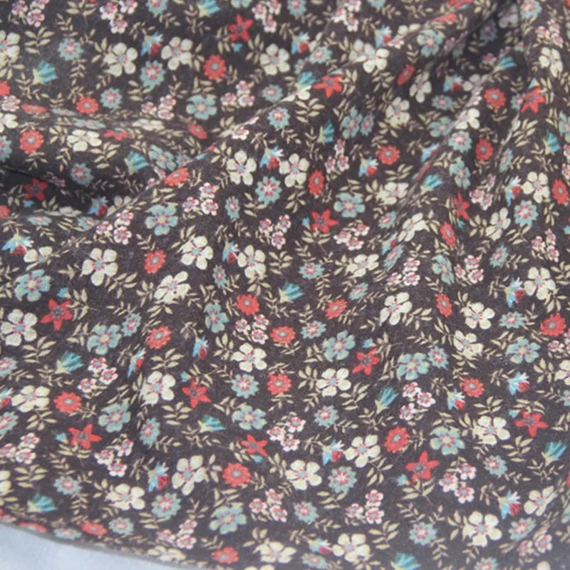 100% cotton vintage small floral sanded twill fabrics soft textile ...