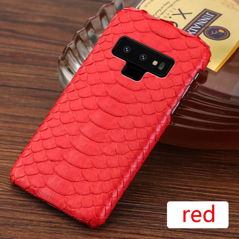 Кожа питона на заднюю крышку для samsung Note 9 кожи питона high-end чехол для телефона под заказчика для samsung a3 a5 a7 - Цвет: red