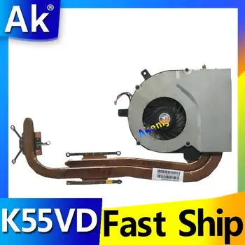 

AK Reboto Original For ASUS K55V K55VD Laptop CPU GPU Cooling Heatsink FAN 13N0-M7A0102 13GN8D1AM010-1 100% Tested Fast Ship