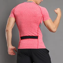 Горячая Для мужчин компрессионная футболка с короткими рукавами быстросохнущие дышащие для бег Спорт Фитнес DO2