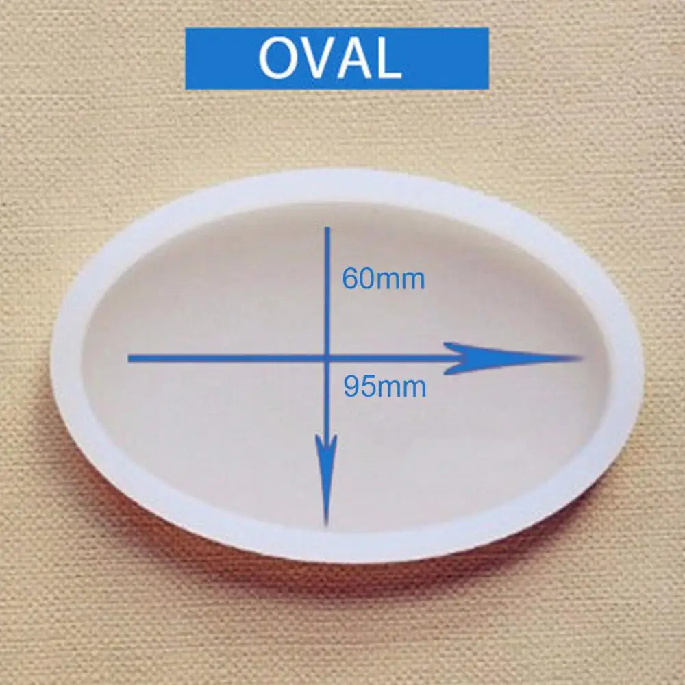 Горячая круглые, овальные, квадратные, прямоугольные формы для поделок из смолы силиконовые прозрачные ювелирные изделия твердые формы форма для изготовления ювелирных изделий прозрачная - Цвет: oval