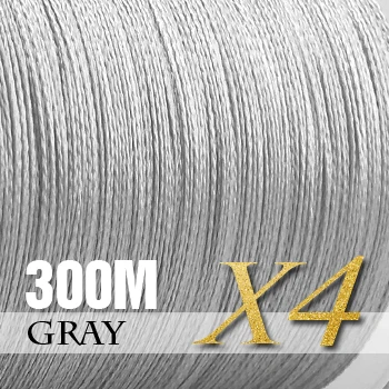 SIECHI Fishing Braid 300M 4 Strands Multifilament Fishing line Carp Fishing 12 15 20 30 38 43 52 62 83lb 300m-Gray