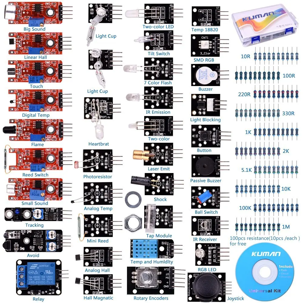 Miroad 37 Sensor Module The Starter Kit Robot Projects for font b Arduino b font Uno