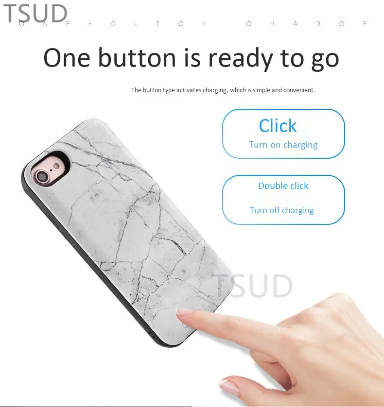 3000 мАч Мраморное зарядное устройство чехол для iphone 6 6s 7 8 внешний портативный беспроводной зарядный чехол для iphone 6 6s 7 8 роскошный 2 в 1