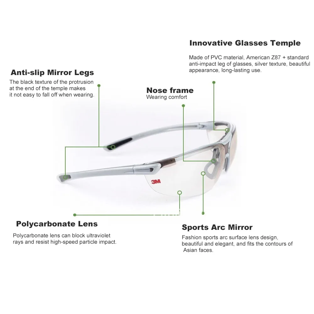 3M 1791T очки Защита от ультрафиолетовых лучей на открытом воздухе спортивные очки защитные анти-шок Анти-пыль