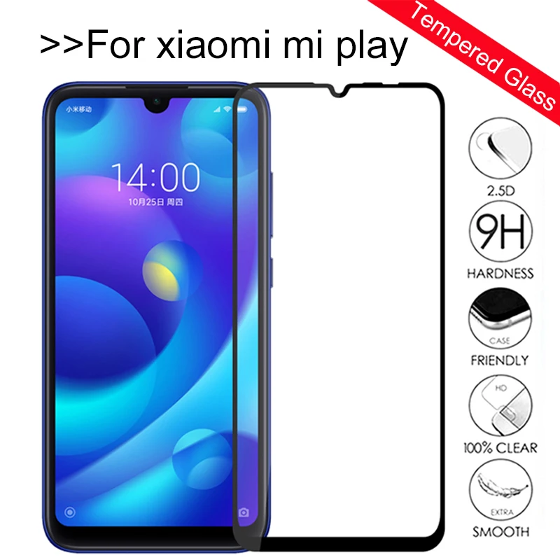 Tempered Glass For Xiaomi Play case Protective on the mi play 5.84&quot xiomi mipaly Screen Protector Film cover |