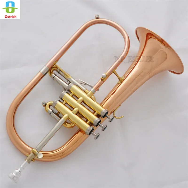PRO Rose латунный гравировальный колокольчик Flugelhorn Abalone новейший водный ключ Bb рожок