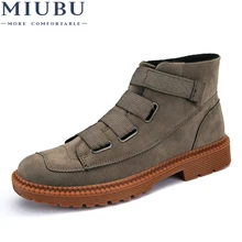 MIUBU 2019 New Men Ankle Boots High Top Men Casual Boots Fashion Winter Autumn Warm Fur Male Shoes Man Outdoor Footwear ubfen men boots high quality comfortable warm ankle boots autumn winter male youth fashion casual shoes high top cotton boots