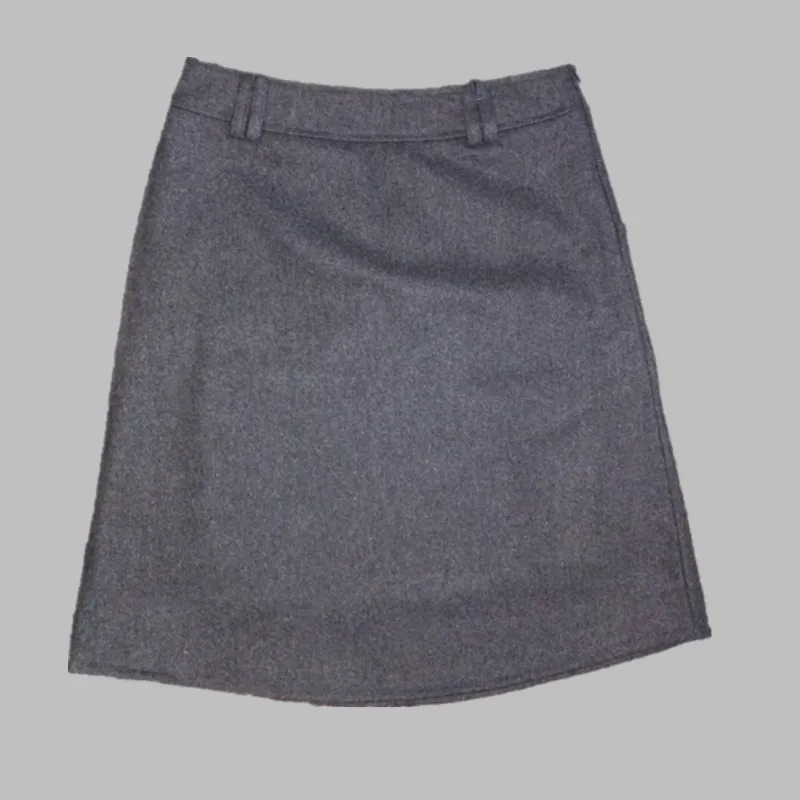 Осень-зима, женская модная шерстяная юбка размера плюс, повседневная, офисная, элегантная, до колен, юбка, юбки для женщин, S-5XL