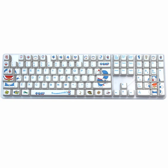 Doraemon 108 ключ Вишневый профиль PBT толстый keycap краситель-сублимированный Cherry MX Переключатель Keycap механическая клавиатура keycap - Цвет: 108 KEY