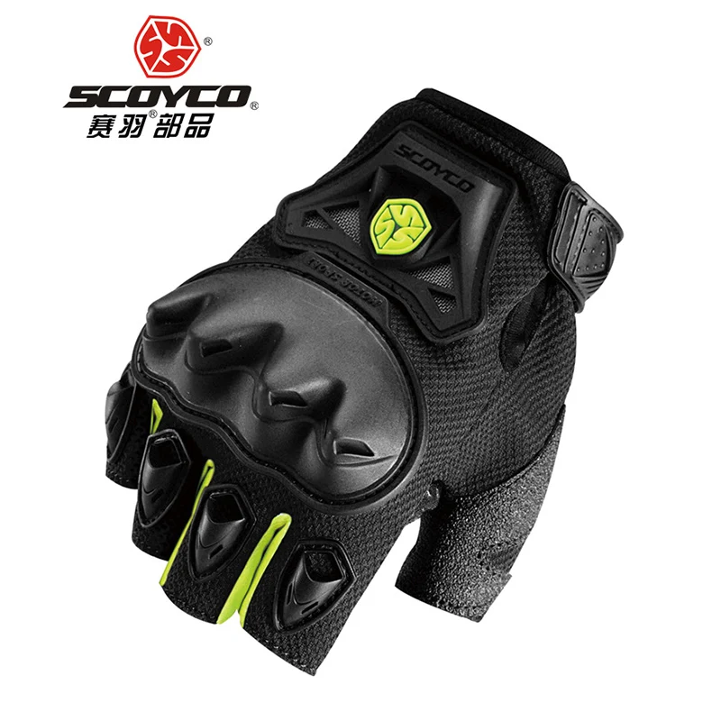 

Authentic scoyco racing gloves motorcycle racing off-road gloves MC29D semi-finger gloves riding shell gloves