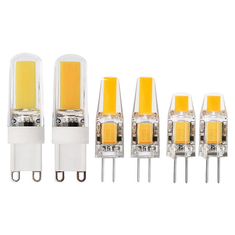 

LED G4 G9 Lamp Bulb AC/DC 12V 220V 6W 9W 10W COB SMD LED Lighting Lights replace Halogen Spotlight Chandelier