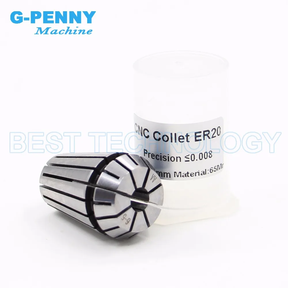 G-Penny 1pcs ER20 Spring Collet Chuck Precision 0.008mm for CNC Milling Lathe Tool Spindle Motor