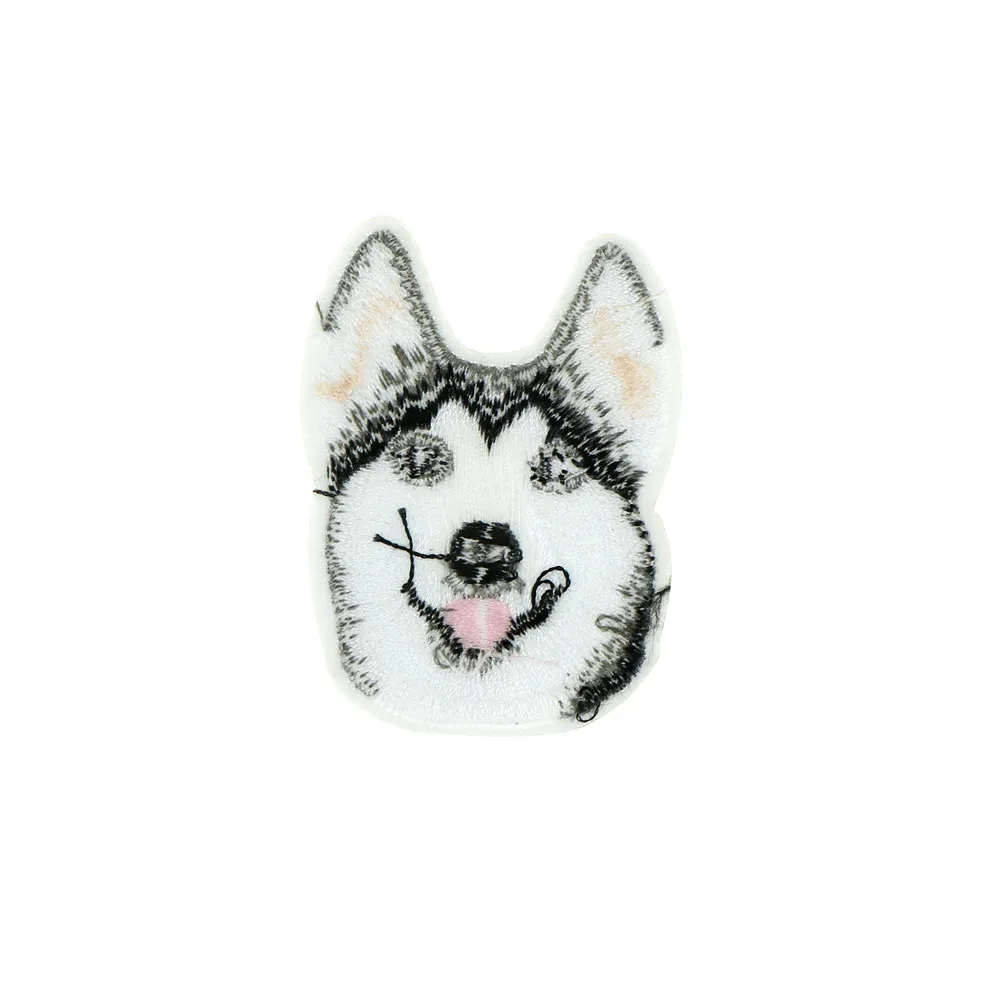 Вышитая железная одежда Husky Dog наклейки для шитья пальто и рюкзака|Заплатки| |