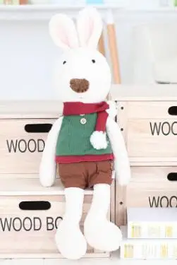 Игрушек! стиль милые плюшевые игрушки le sucre кролик носить шарф мягкая игрушка подарок на день рождения 60 см 1 шт - Цвет: white body