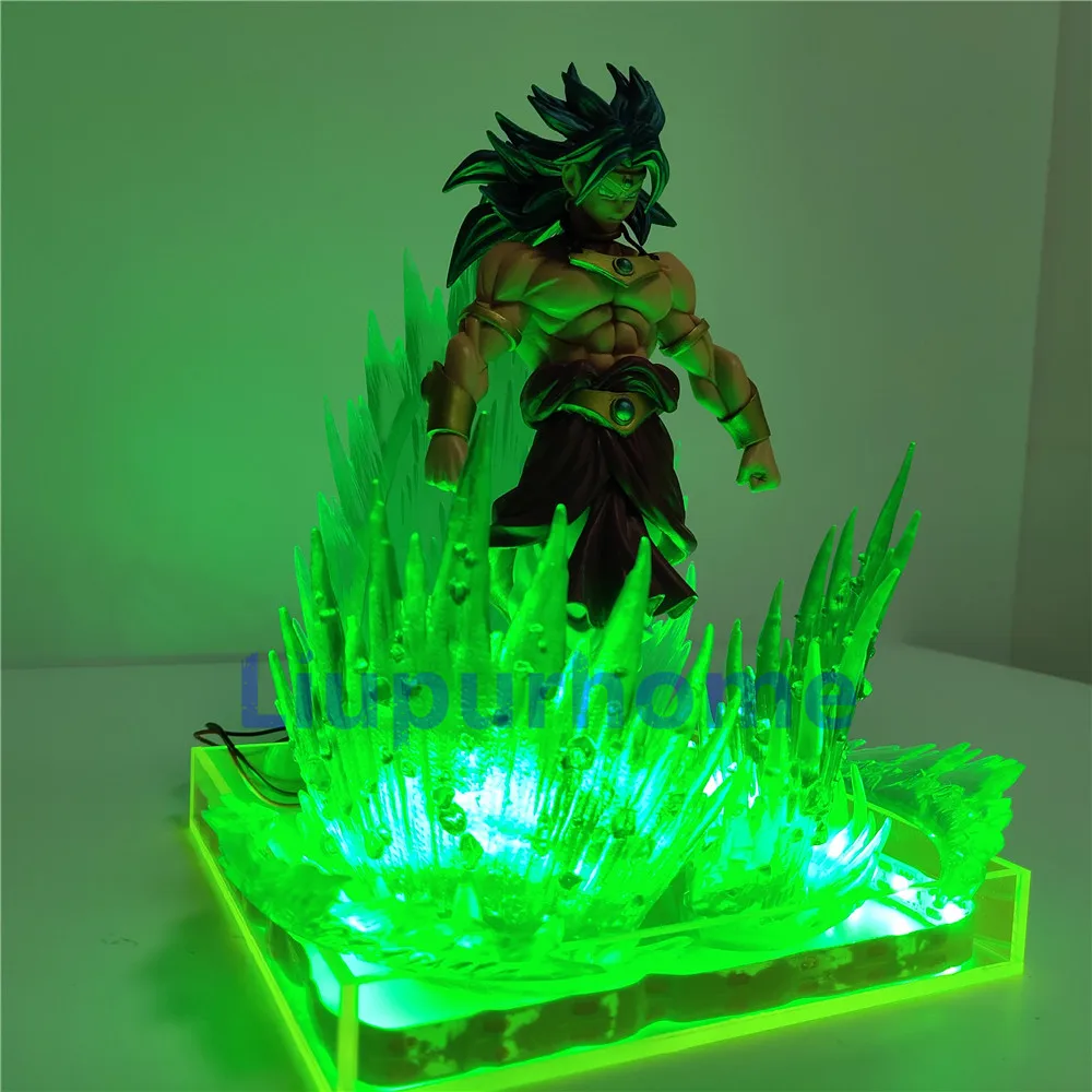 Супер Broly Broli Зеленый эффект светодиодное сценическое светильник AnimeLamp Гоку