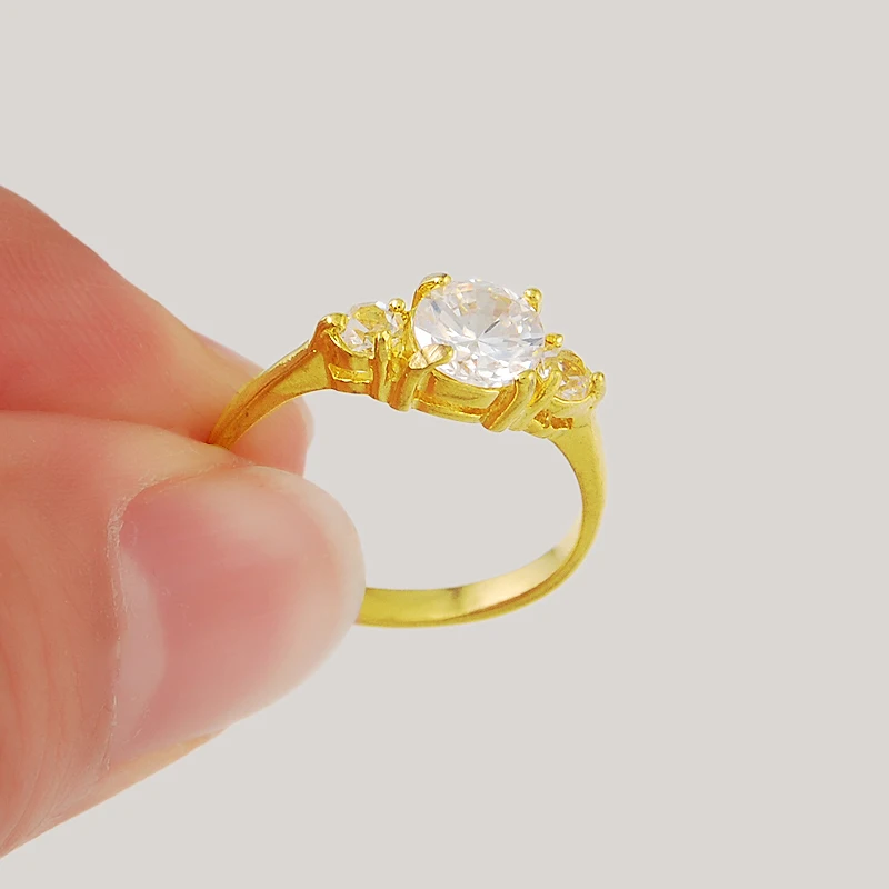 24K чистое золото кольца для Для мужчин Для женщин Хип украшения для коктейля, вечеринки 6 стилей Size7/8/9/10 желтого золота Цвет Anillos аксессуары - Цвет основного камня: JR026