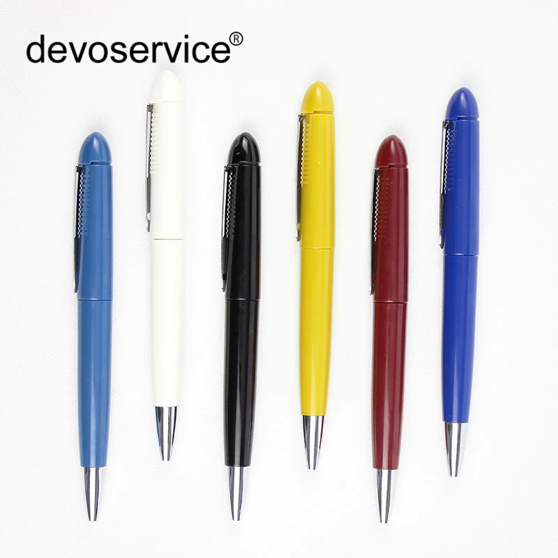 6Pcs/lot Plastic Business Ballpoint Pen Creative Metal Clip Pens Stylus Gel Pen for Kids Gift Office Supplies Black Ink Ball Pen