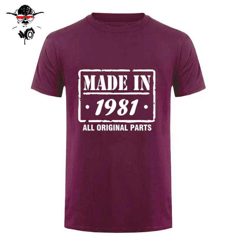 T Shirt Made In 1981 Mens Funny T SHIRT mens clothing 37rd Birthday