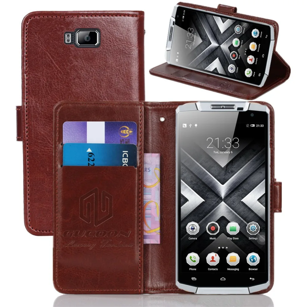 

GUCOON Vintage Wallet Case for Oukitel K10000 5.5inch PU Leather Retro Flip Cover Magnetic Fashion Cases Kickstand Strap