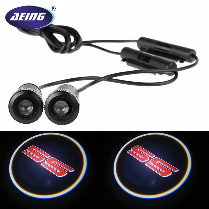 

2pcs SS Ghost Shadow Logo welcome Car White LED Door Light Laser Courtesy Slide Projector logo Emblem light For Chevrolet SS