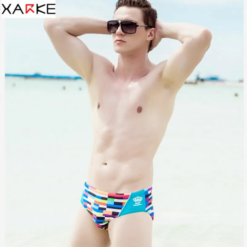 

XARKE Men Swimming Briefs Mens Swimming Trunks Spa Pool Beach Sexy Swimsuit for Men Swimming Shorts Male Swimwear Boys Swimsuit